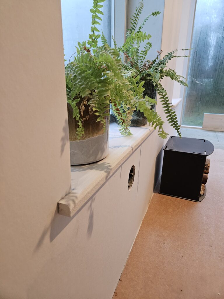 Vensterbank afwerken